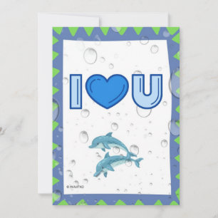 Carte de dauphin mignon pour un être cher