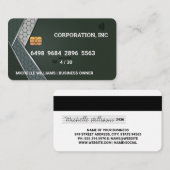 Carte de débit | Arrière - plan géométrique indust (Devant / Derrière)