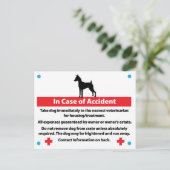 Carte de débit de chien en Coque d'urgence (Debout devant)