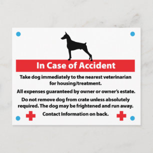 Carte de débit de chien En Coque d'urgence : Dober