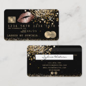 Carte de débit de crédit Styled Parties scintillan (Devant / Derrière)