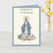 Carte de début de la graduation de la Vierge Catho (Fleur jaune)