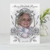 Carte de décès Floral Rose Memorial (Debout devant)