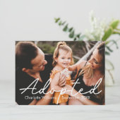 Carte de déclaration d'adoption d'enfant personnal (Debout devant)