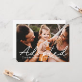 Carte de déclaration d'adoption d'enfant personnal (Devant/Arrière en situation)