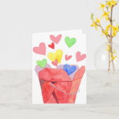 Carte de déclaration d'amour (Fleur jaune)