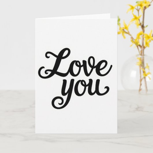 Carte de déclaration d'amour classique (Fleur jaune)