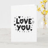 Carte de déclaration d'amour dessinée à la main mi (Fleur jaune)