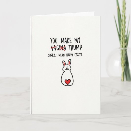 Carte de déclaration d'amour Funny Bunny (Devant)