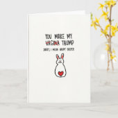 Carte de déclaration d'amour Funny Bunny (Fleur jaune)