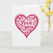 Carte de déclaration d'amour ornée (Fleur jaune)