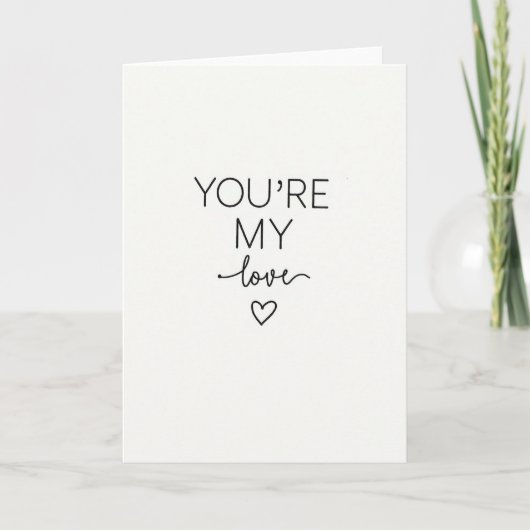 Carte de déclaration d'amour simple (Devant)