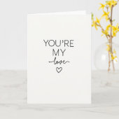Carte de déclaration d'amour simple (Fleur jaune)