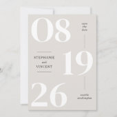 Carte de déclaration de date de mariage moderne av (Devant)