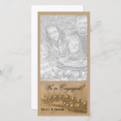 Carte de déclaration de fiançailles aux perles tor (Devant / Derrière)