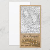 Carte de déclaration de fiançailles torsadées (Devant / Derrière)