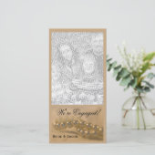 Carte de déclaration de fiançailles torsadées (Debout devant)