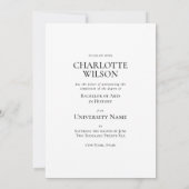 Carte de déclaration de fin d'études Photo Formel (Dos)