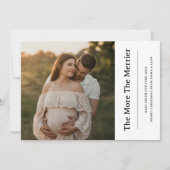 Carte de déclaration de grossesse de Noël élégante (Devant)