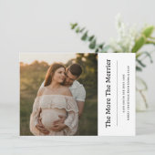 Carte de déclaration de grossesse Noël Élégant (Debout devant)