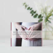 Carte de déclaration de naissance (Debout devant)