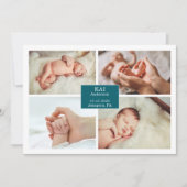 Carte de déclaration de naissance classique bébé s (Devant)