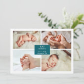 Carte de déclaration de naissance classique bébé s (Debout devant)