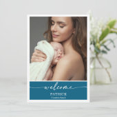Carte de déclaration de naissance photo de bébé de (Debout devant)