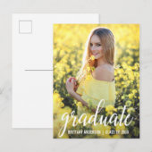 Carte de déclaration de photo de remise de diplôme (Devant / Derrière)