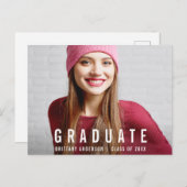 Carte de déclaration de photo de remise des diplôm (Devant / Derrière)