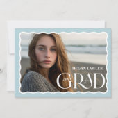 Carte de déclaration de remise de diplôme tendance (Devant)