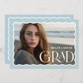 Carte de déclaration de remise de diplôme tendance (Devant / Derrière)