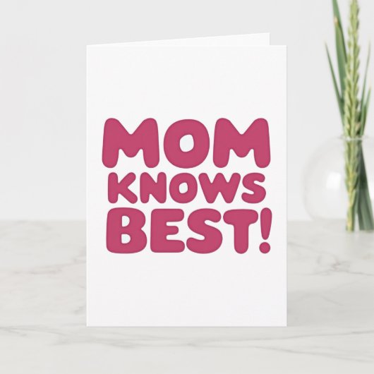 Carte de déclaration Fuchsia Maman sait mieux (Devant)