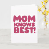 Carte de déclaration Fuchsia Maman sait mieux (Fleur jaune)