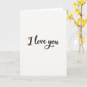 Carte de déclaration Je t'aime Sepia (Fleur jaune)
