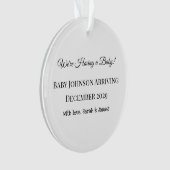 Carte de déclaration personnalisée pour bébé (devant)