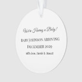 Carte de déclaration personnalisée pour bébé (devant)