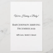 Carte de déclaration personnalisée pour bébé (Devant)