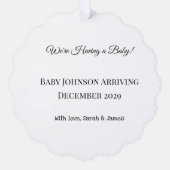 Carte de déclaration personnalisée pour bébé (Recto)