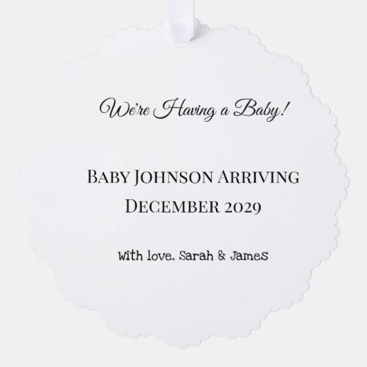 Carte de déclaration personnalisée pour bébé (Recto)