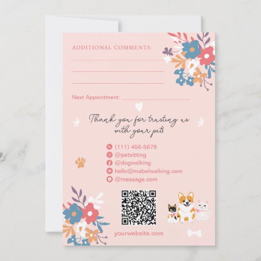 Carte de déclaration pour chien de garde de Whimsi (Dos)