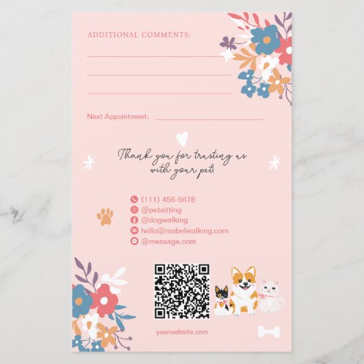 Carte de déclaration pour chien de garde de Whimsi (Dos)