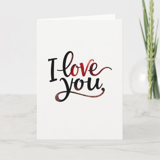 Carte de déclaration romantique 'Je t'aime' (Devant)