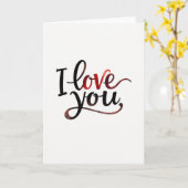 Carte de déclaration romantique 'Je t'aime' (Fleur jaune)