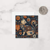 Carte de décoration d'art populaire de chat (Devant/Arrière en situation)