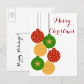 Carte de décoration de Noël (Devant / Derrière)