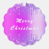 Carte de décoration de Noël de Parties scintillant (Recto)