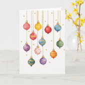 Carte de décoration de Noël mondiale (Fleur jaune)