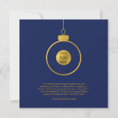 Carte de décoration de Noël pour logo d'entreprise (Dos)