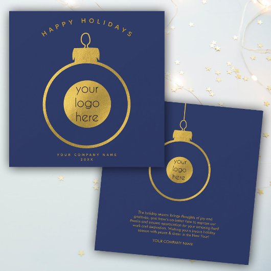 Carte de décoration de Noël pour logo d'entreprise